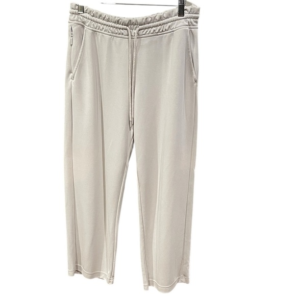 Athleta Pants - Athleta Seasoft Mid Rise Straight Crop Sweatpants SZ M Beige